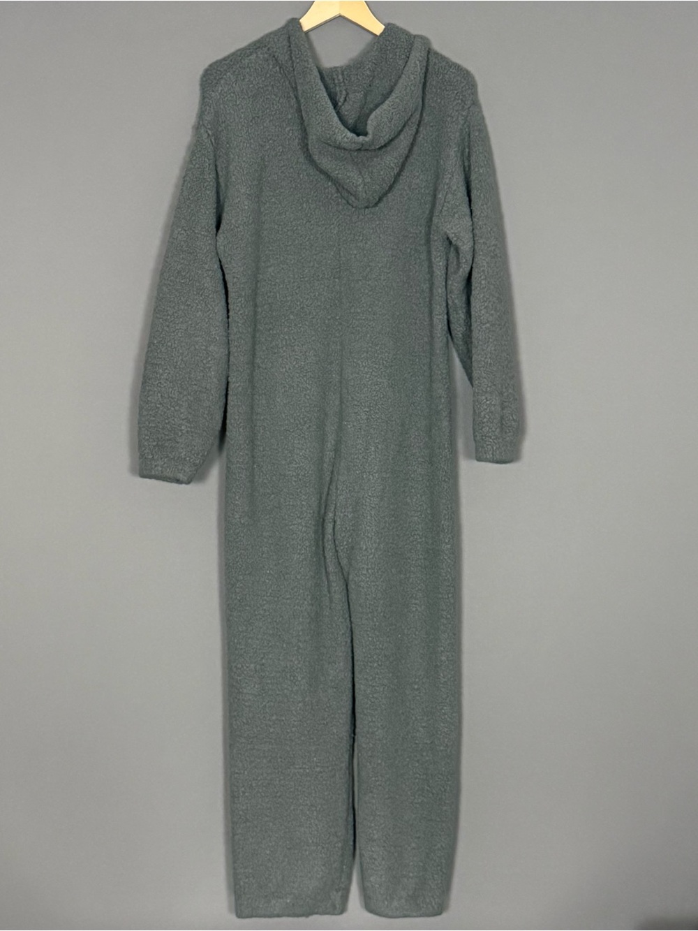 SKIMS Cozy Knit Hooded Lounge Jumpsuit Women Smoke Gray L/XL Cozycore - Picture 2 of 9